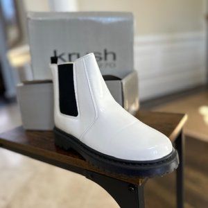 KRUSH White and Black Boots
